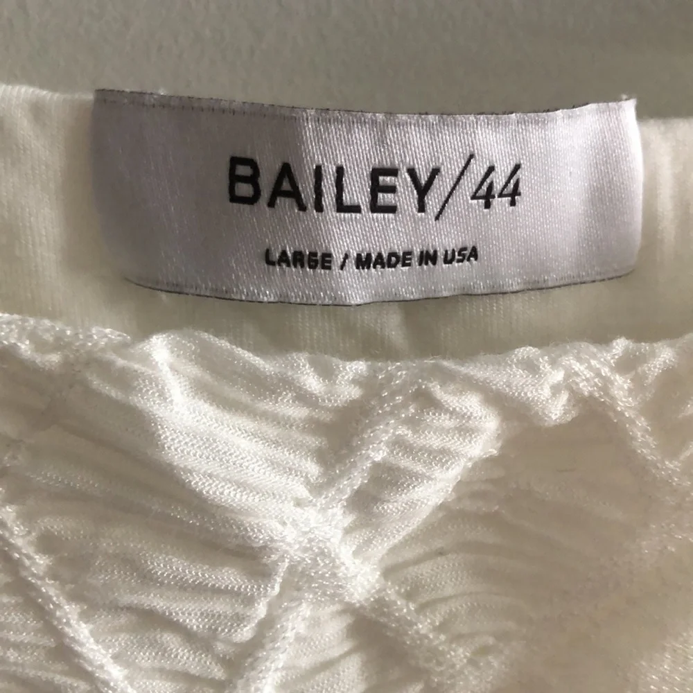 Bailey44 Cream Fitted Ribbed Blouse - Picture 3 of 4